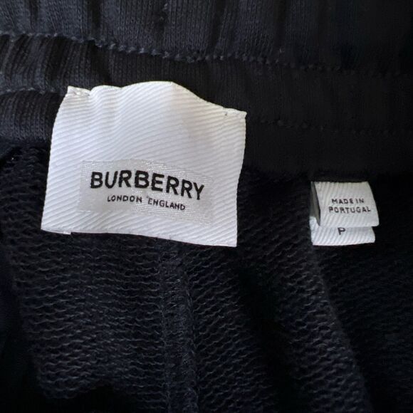 Burberry Men’s Shorts Black Size Small London England Knight Logo Draw String - Picture 8 of 16